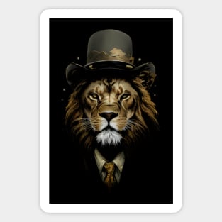 Billionaire Lion Fat Cat Magnet